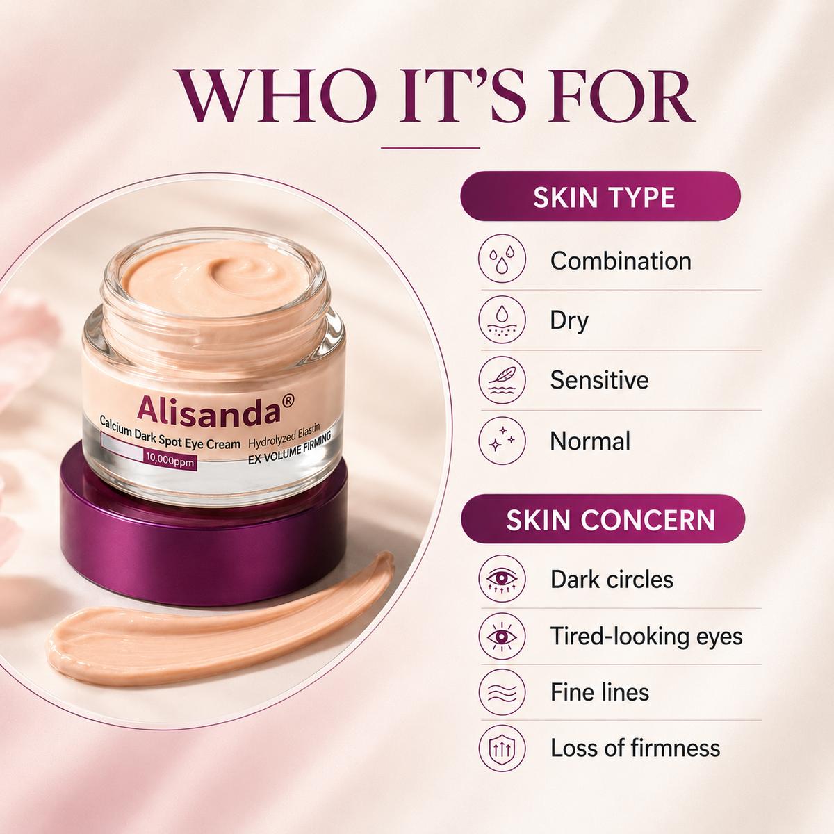 Korean Cosmetics✨Calcium Dark Spot Eye Cream | Dark Circle, Anti-aging, Sagging, Elasticity |