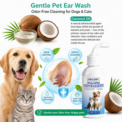 Buy 1 Get 1 Free 🔥Gentle Pet Ear Wash | Odor-Free Cleaning for Dogs & Cats🐾