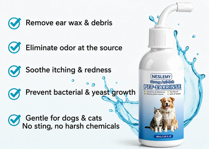 Buy 1 Get 1 Free 🔥Gentle Pet Ear Wash | Odor-Free Cleaning for Dogs & Cats🐾