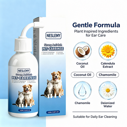 Buy 1 Get 1 Free 🔥Gentle Pet Ear Wash | Odor-Free Cleaning for Dogs & Cats🐾