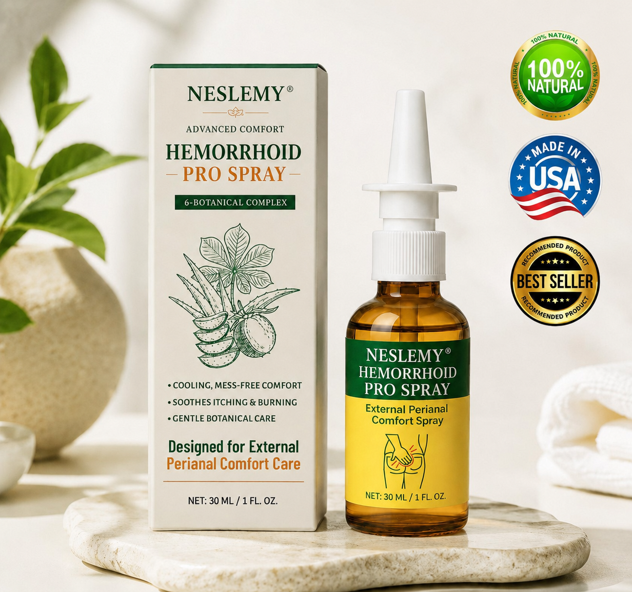 Buy 1 Get 1 Free🔥NESLEMY® Advanced Comfort Hemorrhoid PRO Spray
