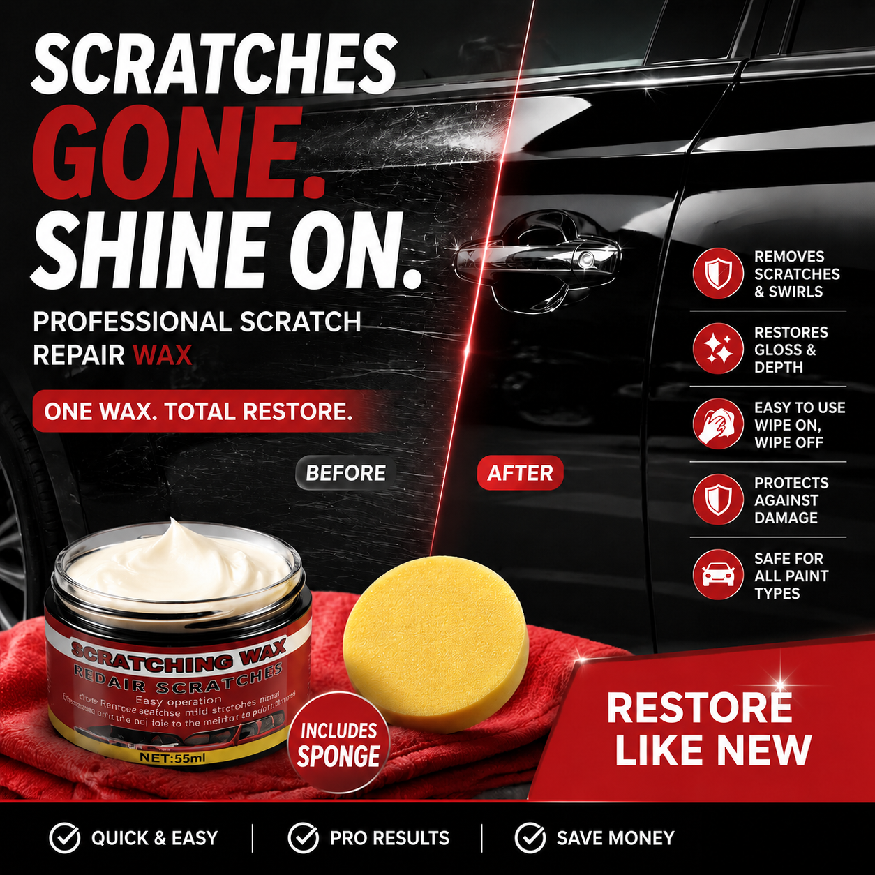 ✨ Last Day Buy 1 Get 1 Free🔥Ultimate Car Scratch Remover Wax
