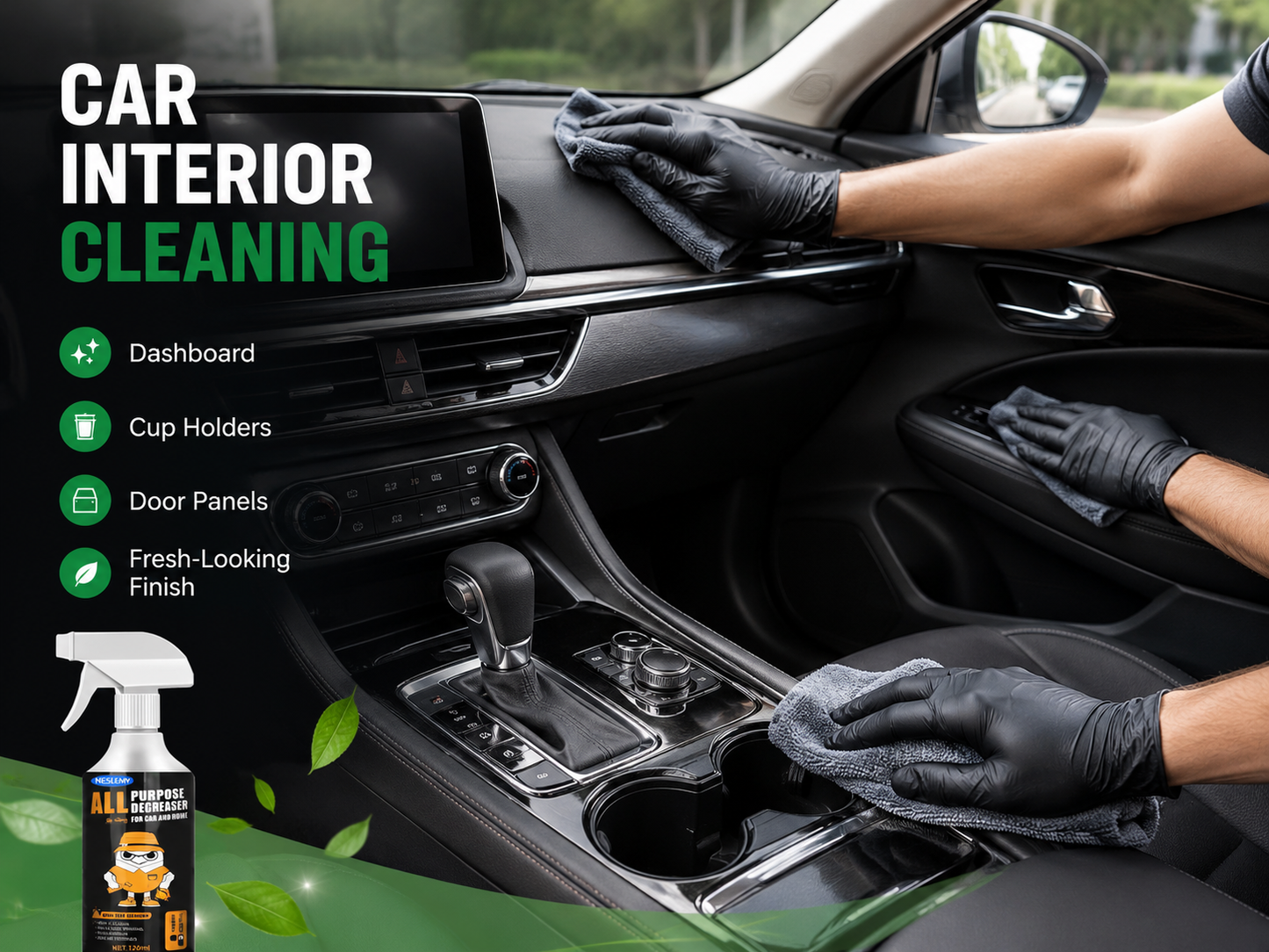 🧴🧼 Heavy-Duty Interior Cleaner & Degreaser – Cuts through grease & grime – Safe for cars, kitchens & workshops – streak-free formula ✨🚗