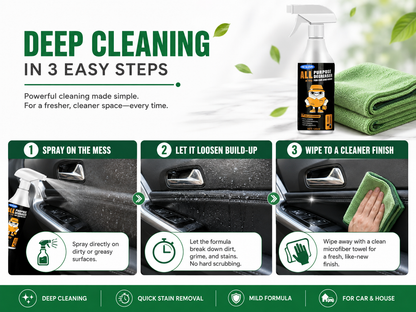 🧴🧼 Heavy-Duty Interior Cleaner & Degreaser – Cuts through grease & grime – Safe for cars, kitchens & workshops – streak-free formula ✨🚗