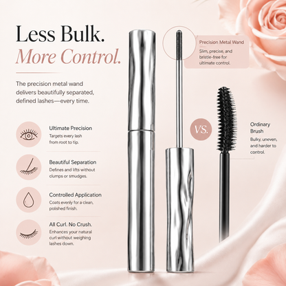 ✨ Precision Metal Wand Mascara – Lift, Lengthen & Define Every Lash
