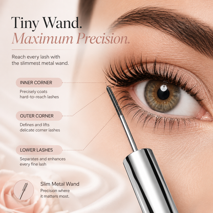 ✨ Precision Metal Wand Mascara – Lift, Lengthen & Define Every Lash