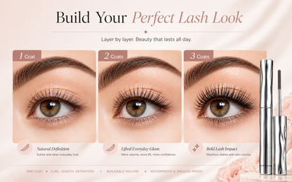 ✨ Precision Metal Wand Mascara – Lift, Lengthen & Define Every Lash
