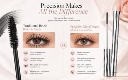 ✨ Precision Metal Wand Mascara – Lift, Lengthen & Define Every Lash