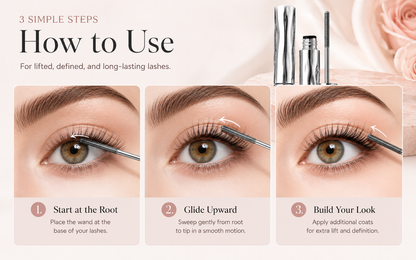 ✨ Precision Metal Wand Mascara – Lift, Lengthen & Define Every Lash
