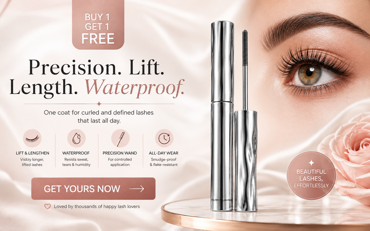 ✨ Precision Metal Wand Mascara – Lift, Lengthen & Define Every Lash