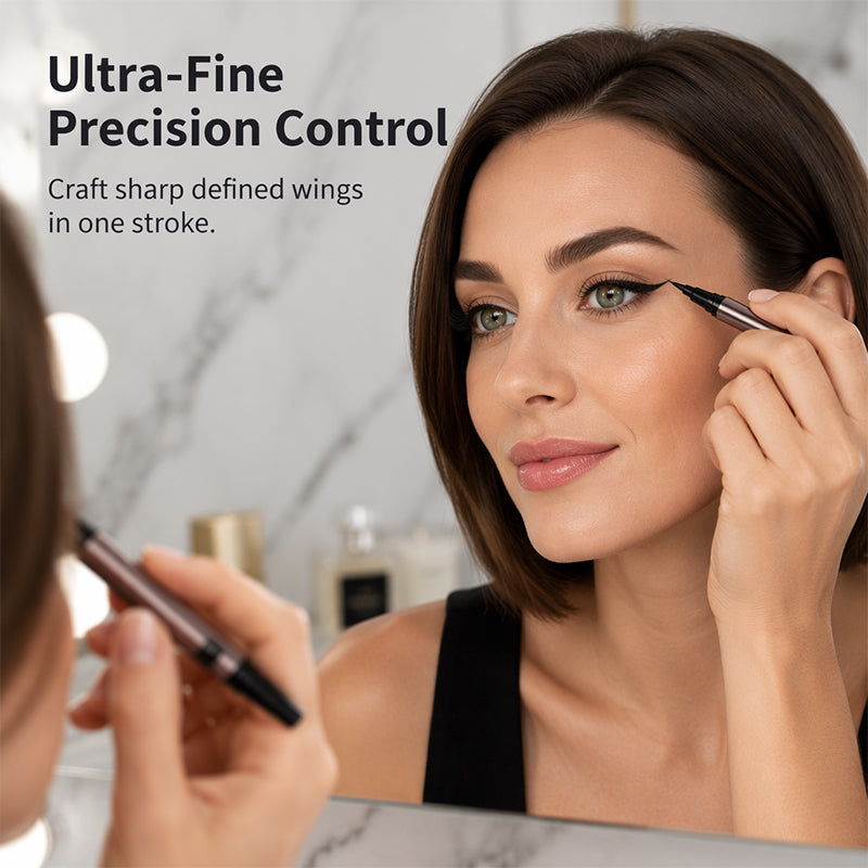 ✨Dual-Tip Long-Lasting Liquid Eyeliner – Waterproof, Quick-Dry & Easy-Correct