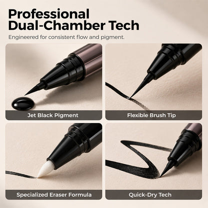 ✨Dual-Tip Long-Lasting Liquid Eyeliner – Waterproof, Quick-Dry & Easy-Correct